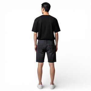 Levi's 505 Men’s Size 38 Jean Shorts Stretch Denim Jorts Solid Faded Black GUC